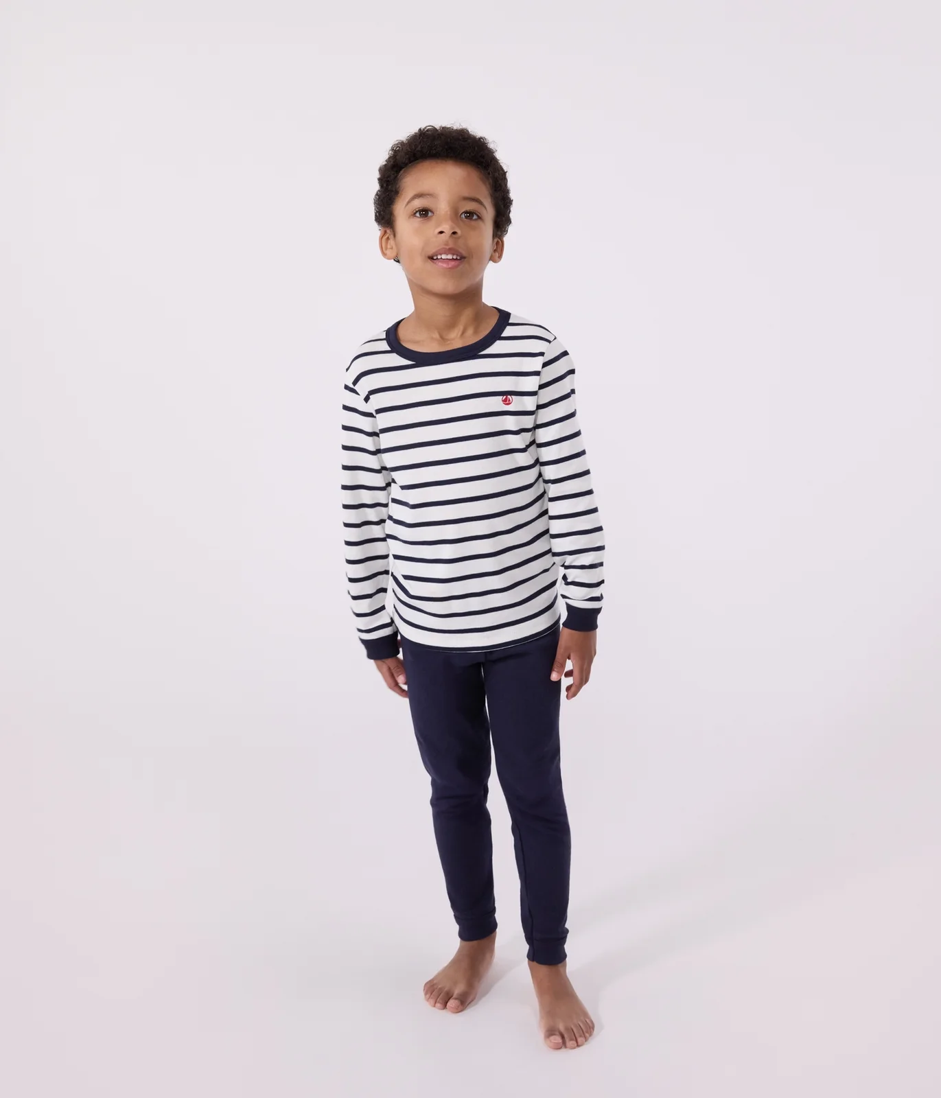 Boys' Cotton Pyjamas with Sailor Stripes
