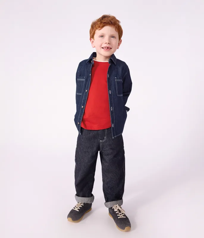 Children's plain denim shirt
