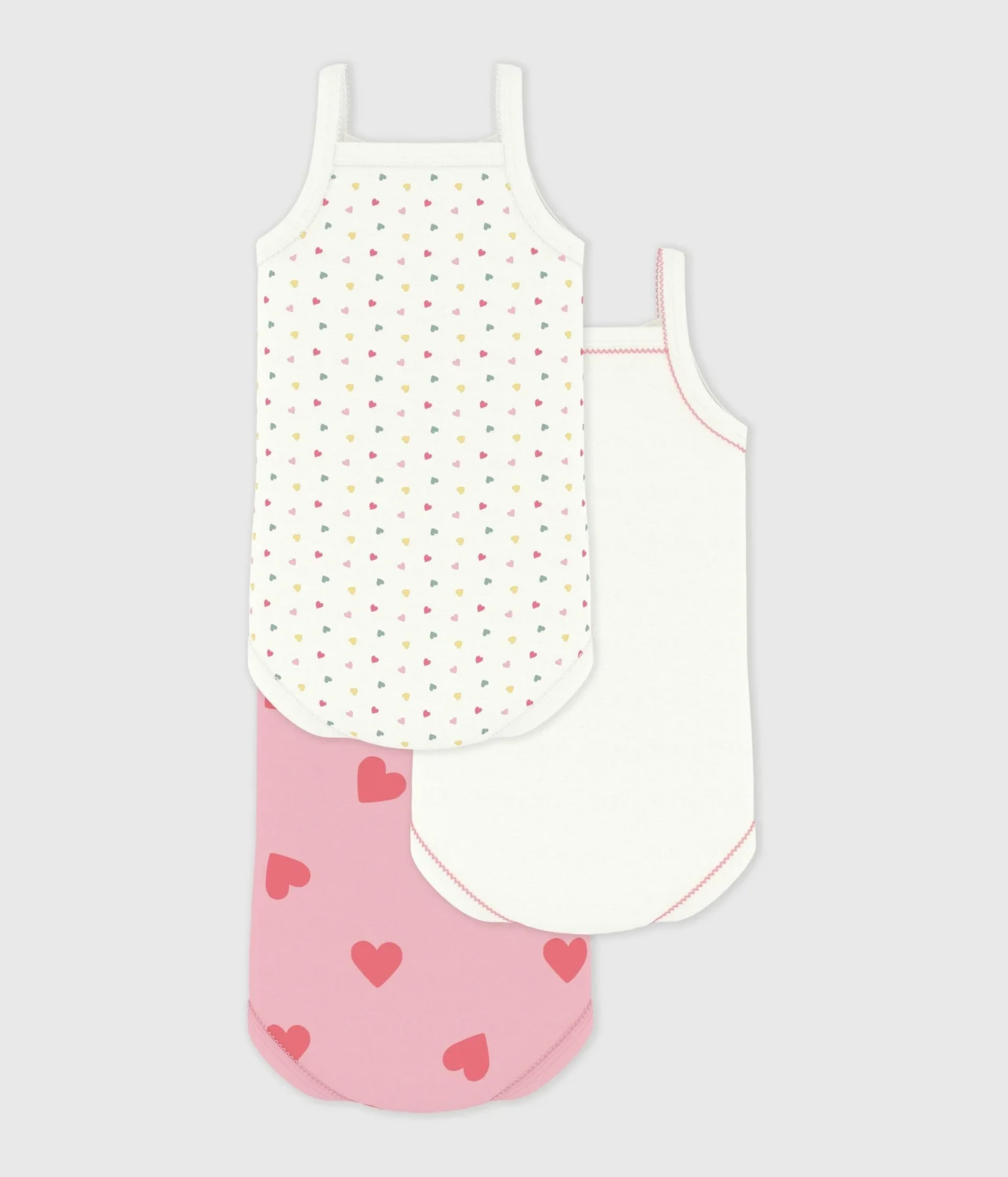 Pack of babies' strappy cotton bodies