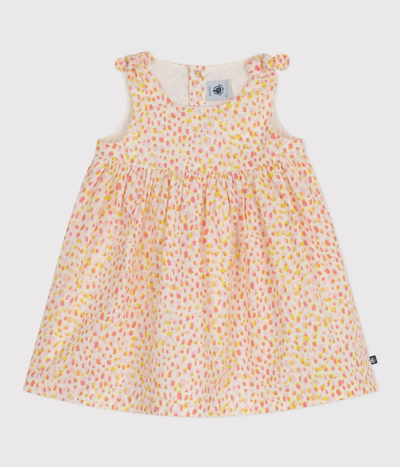 Babies' sleeveless printed cotton dress