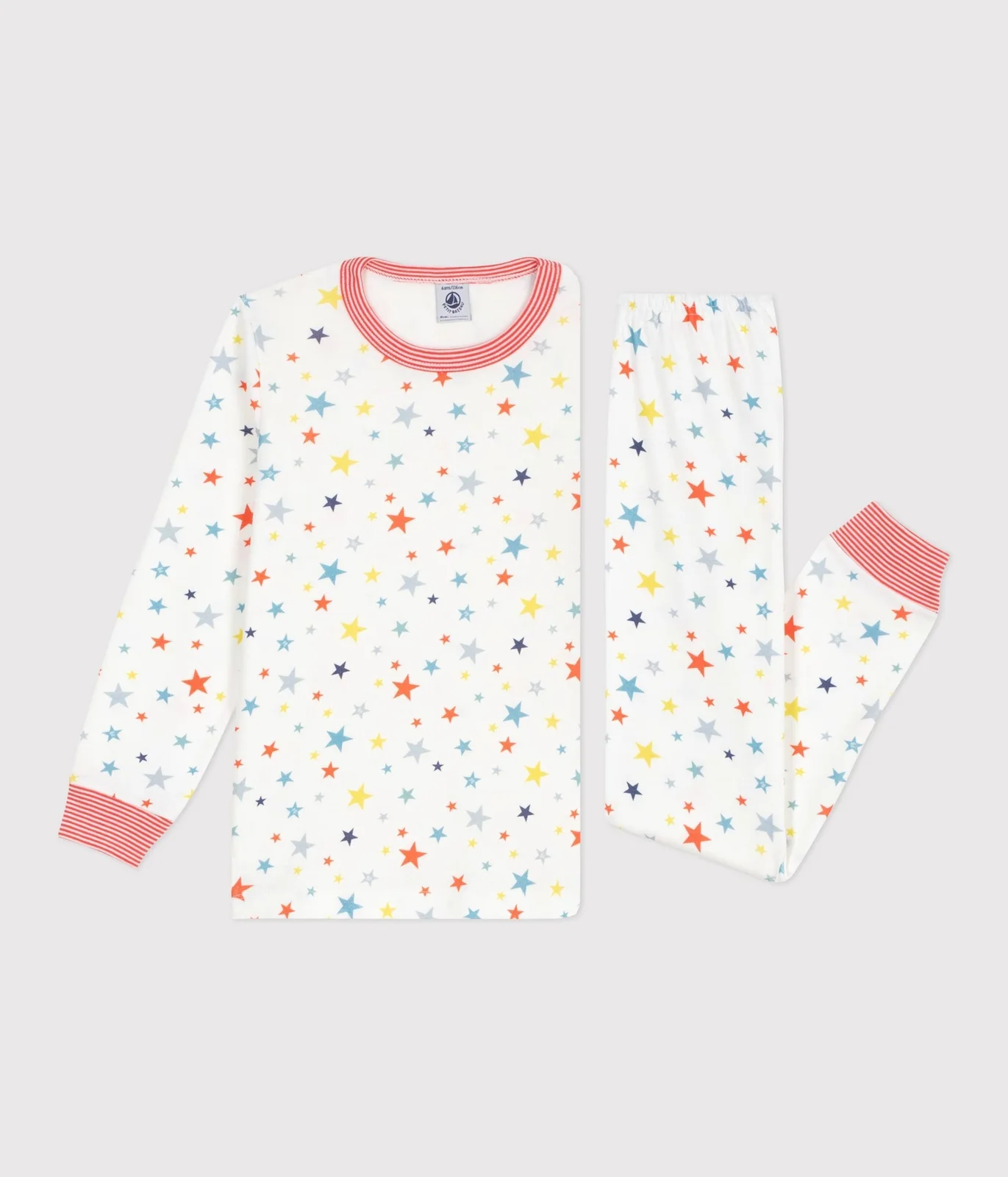 Children's star print cotton pyjamas