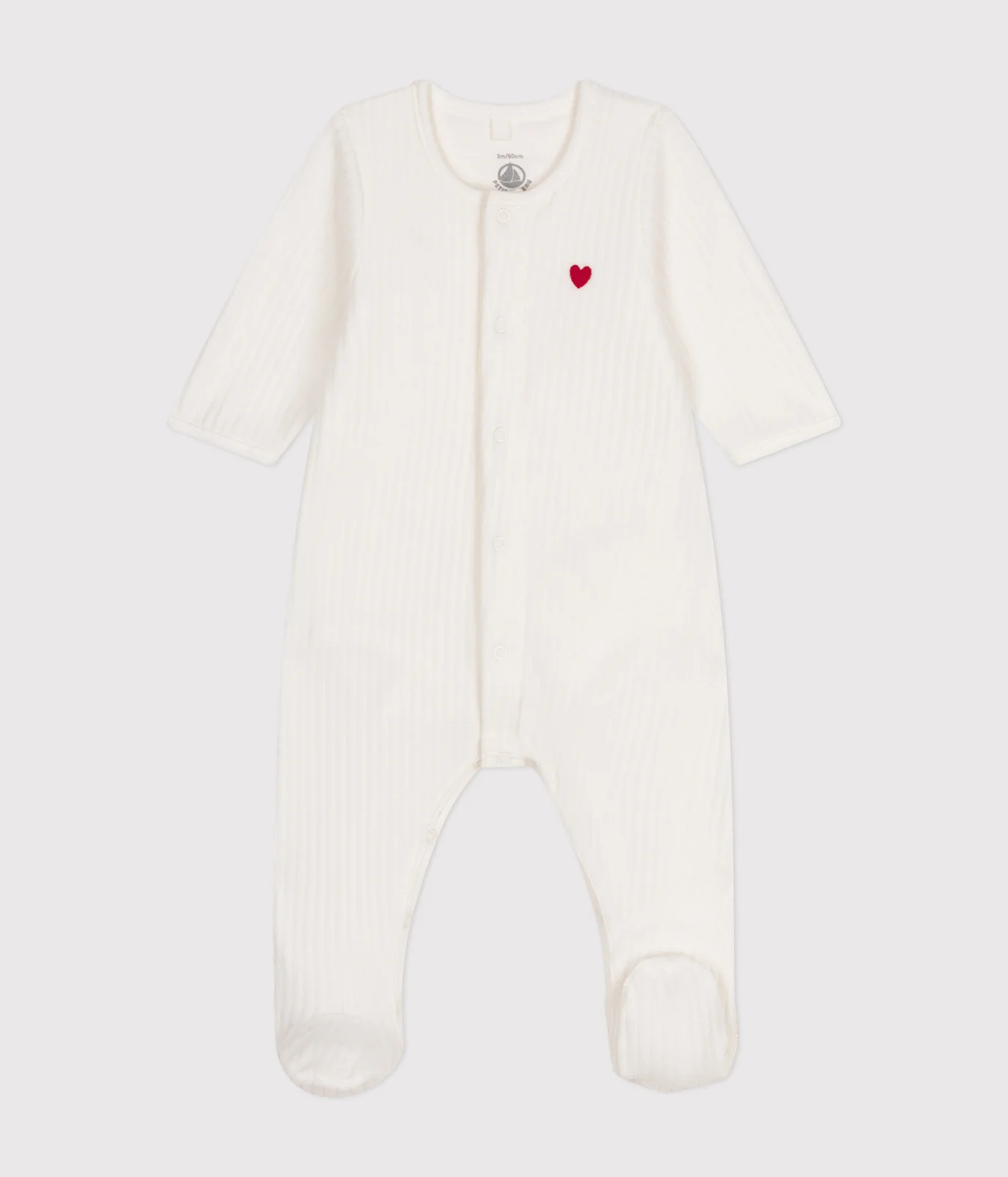 Unisex Velour sleepsuit with integrated solid- bodysuit