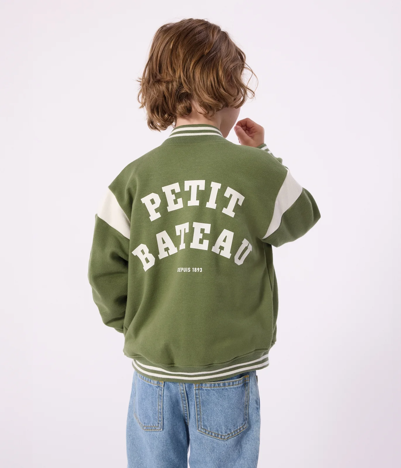 Children's varsity-style cotton jacket