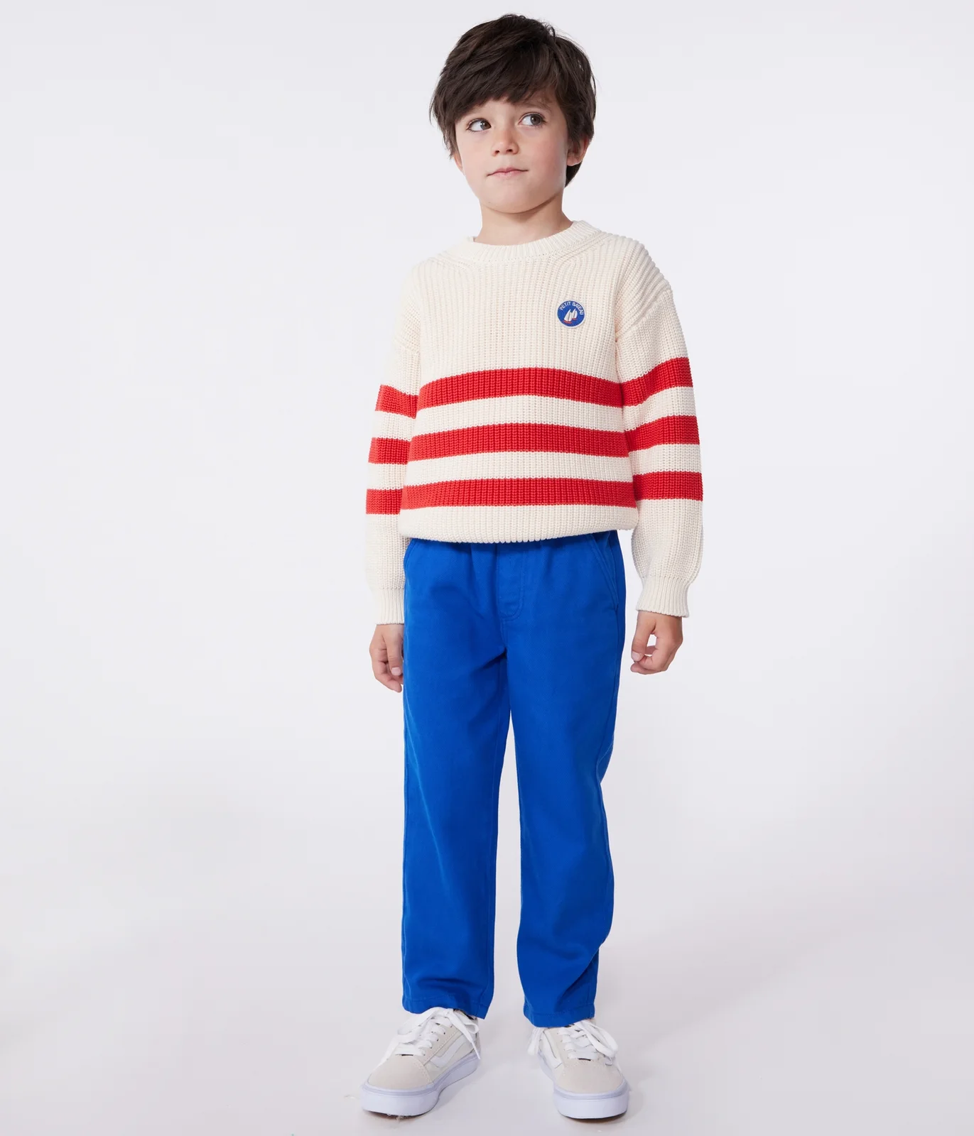 Children's stripy cotton jumper