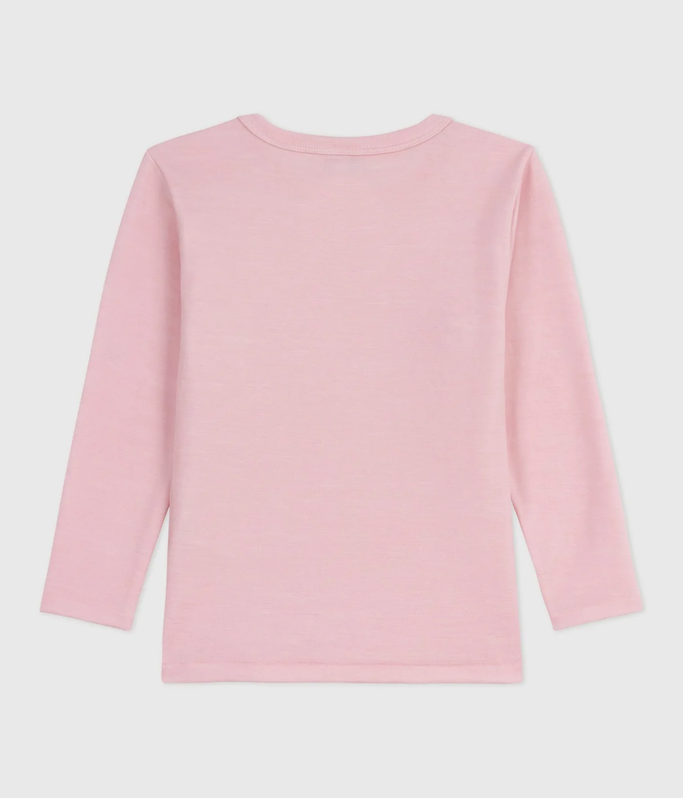 Unisex long-sleeved wool and cotton T-shirt for children