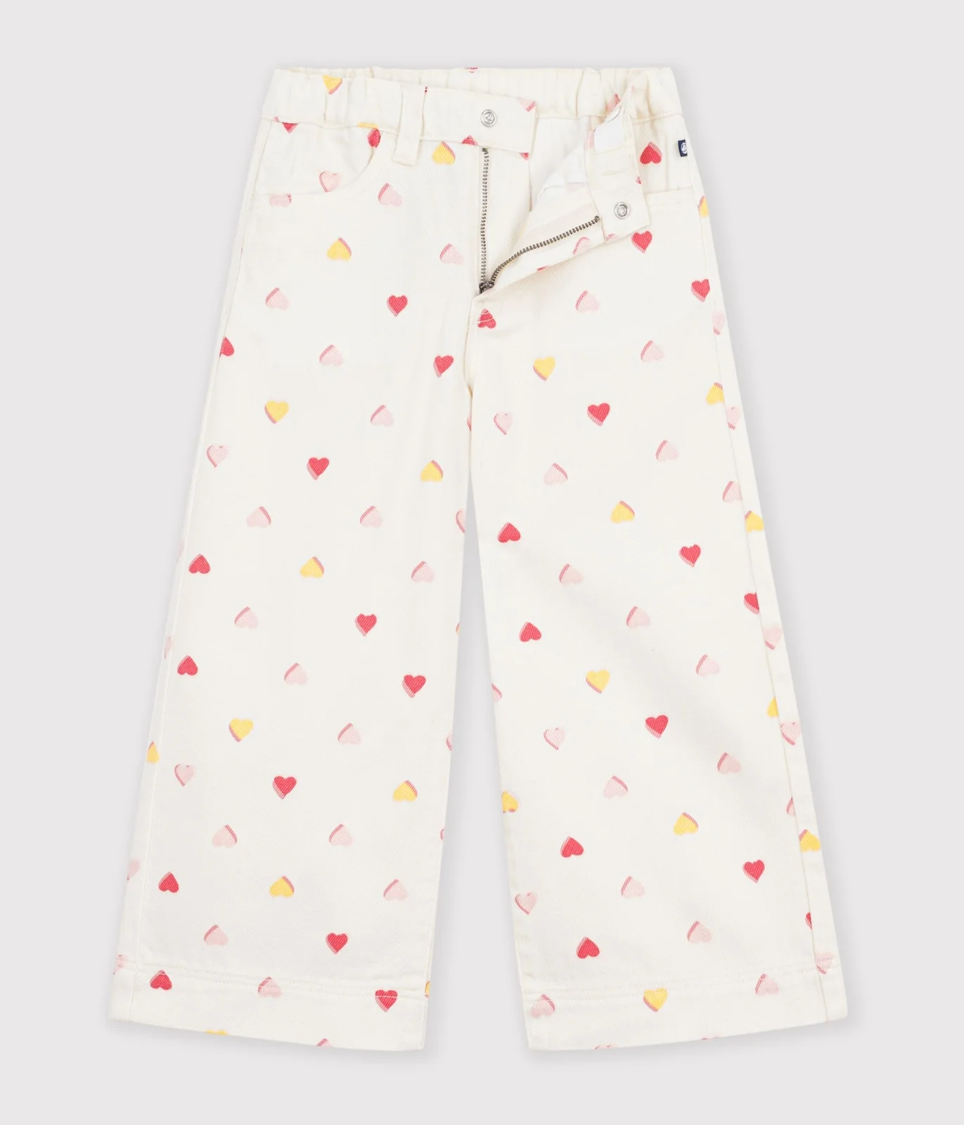 Children's wide-leg cotton trousers