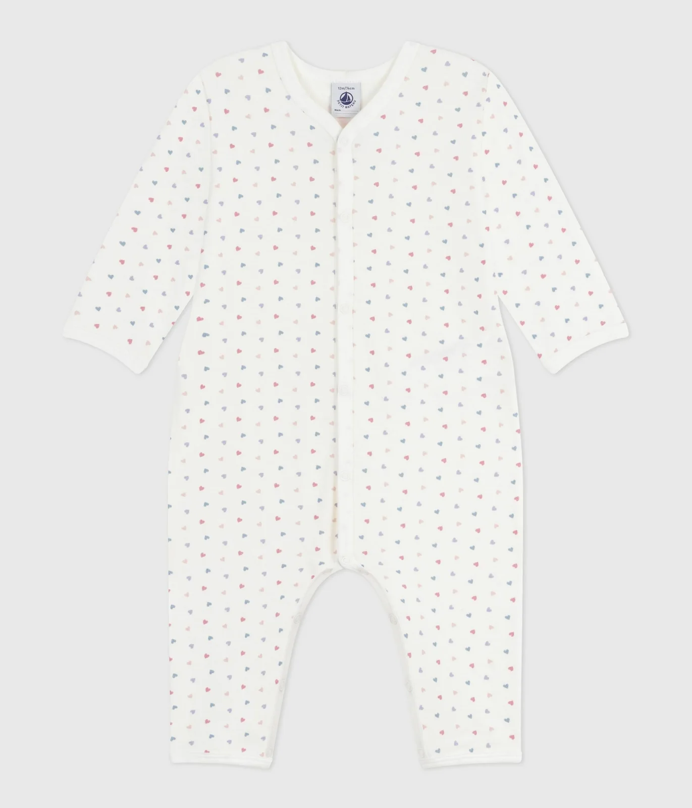 Babies' footless printed cotton pyjama suit