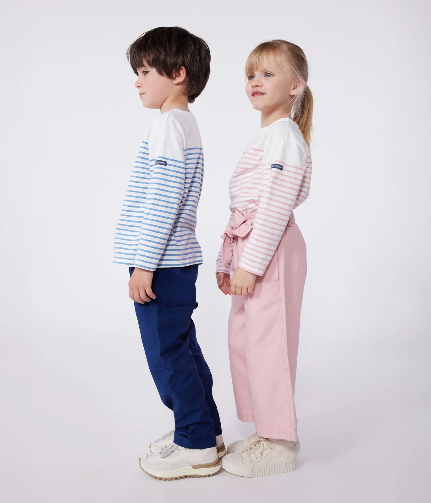 Children's long-sleeved cotton Breton T-shirt