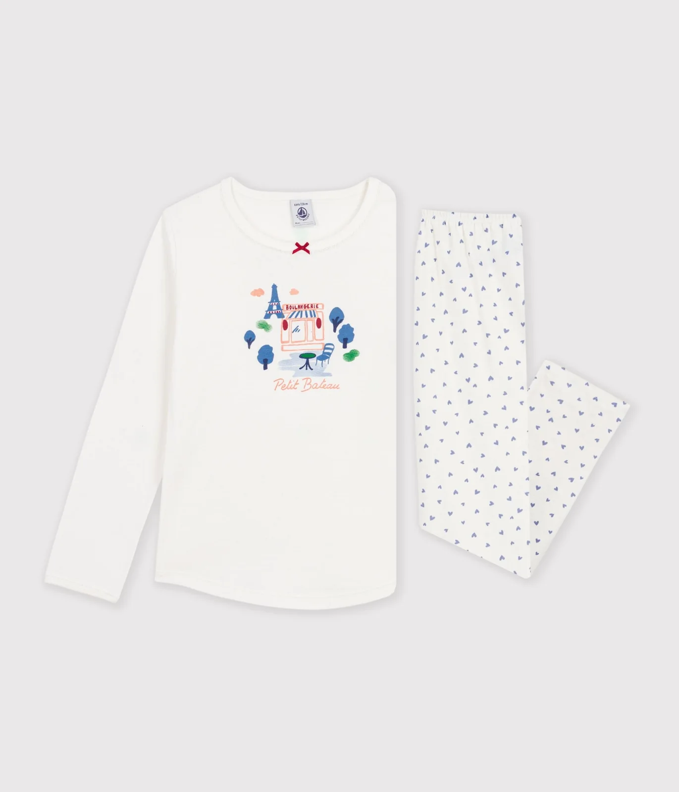 Children's Paris motif cotton pyjamas
