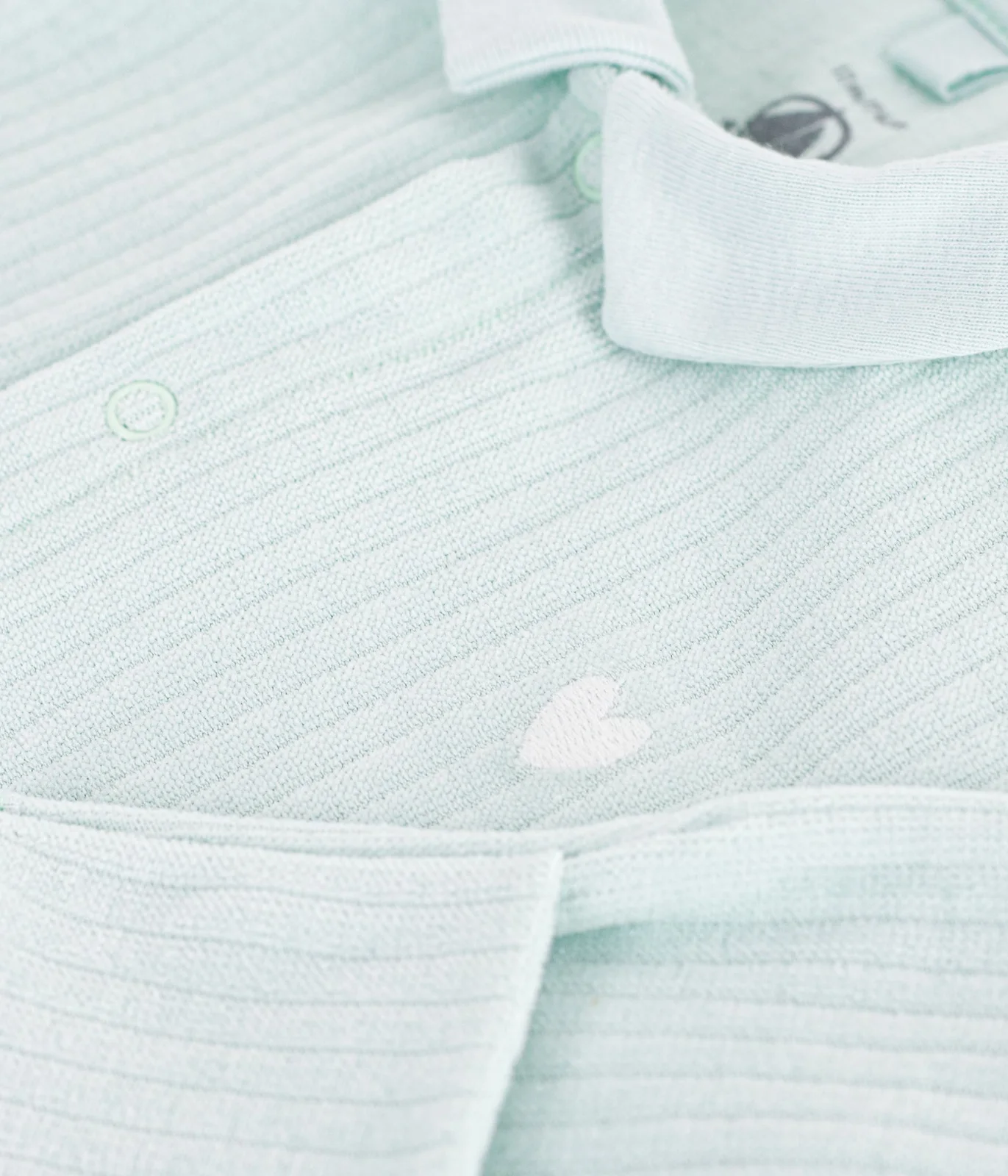 Babies' plain velour pyjama suit with a collar