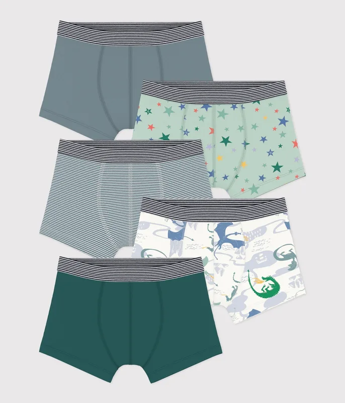 Pack of children's printed cotton boxers