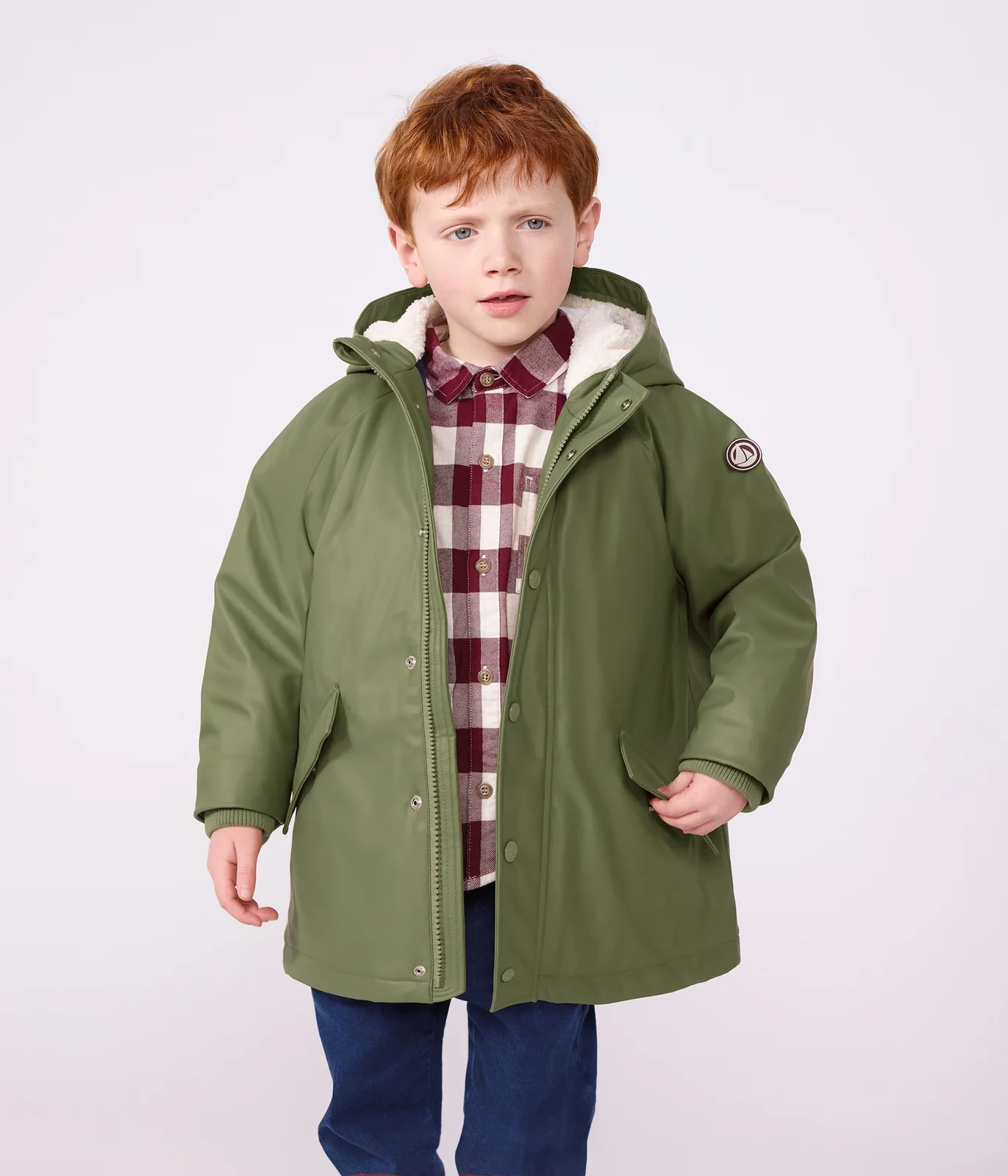 Children's plain winter raincoat