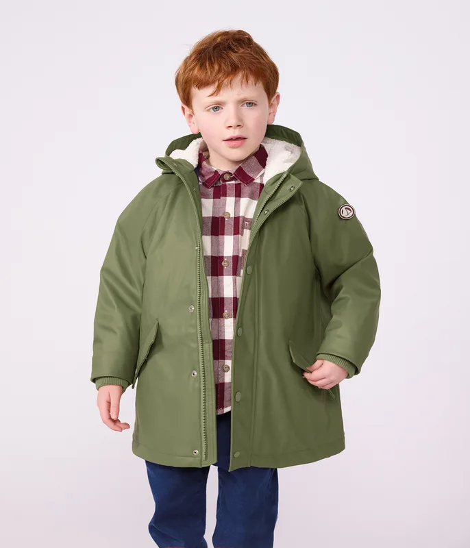 Children's plain winter raincoat