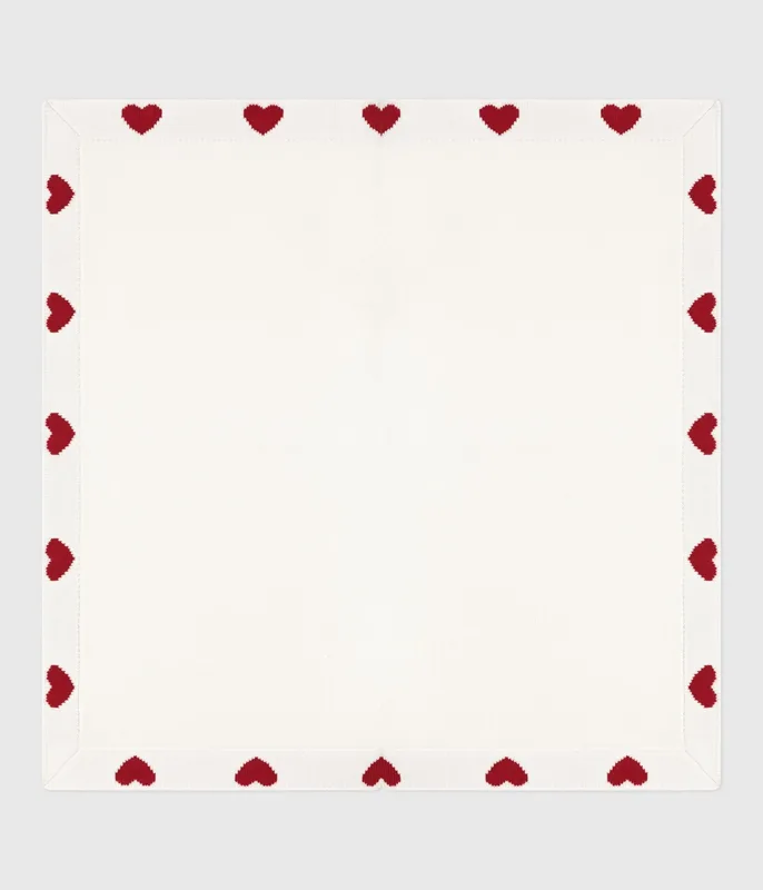 Unisex knitted cotton baby blanket