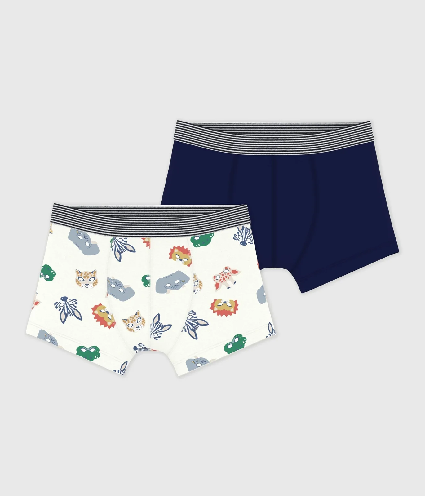 Pack of children's mask-print cotton boxers