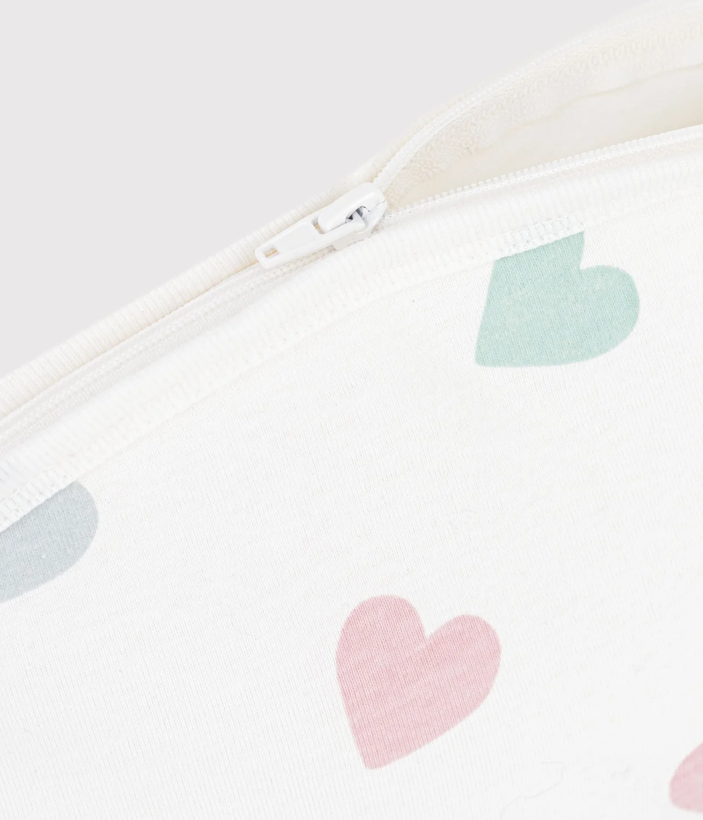Baby girls' heart-print cotton pouch