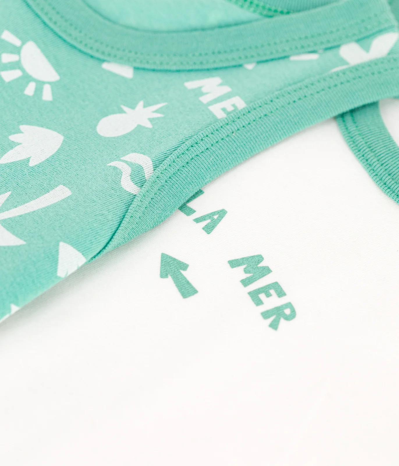 Children's printed cotton tank tops - 2-pack