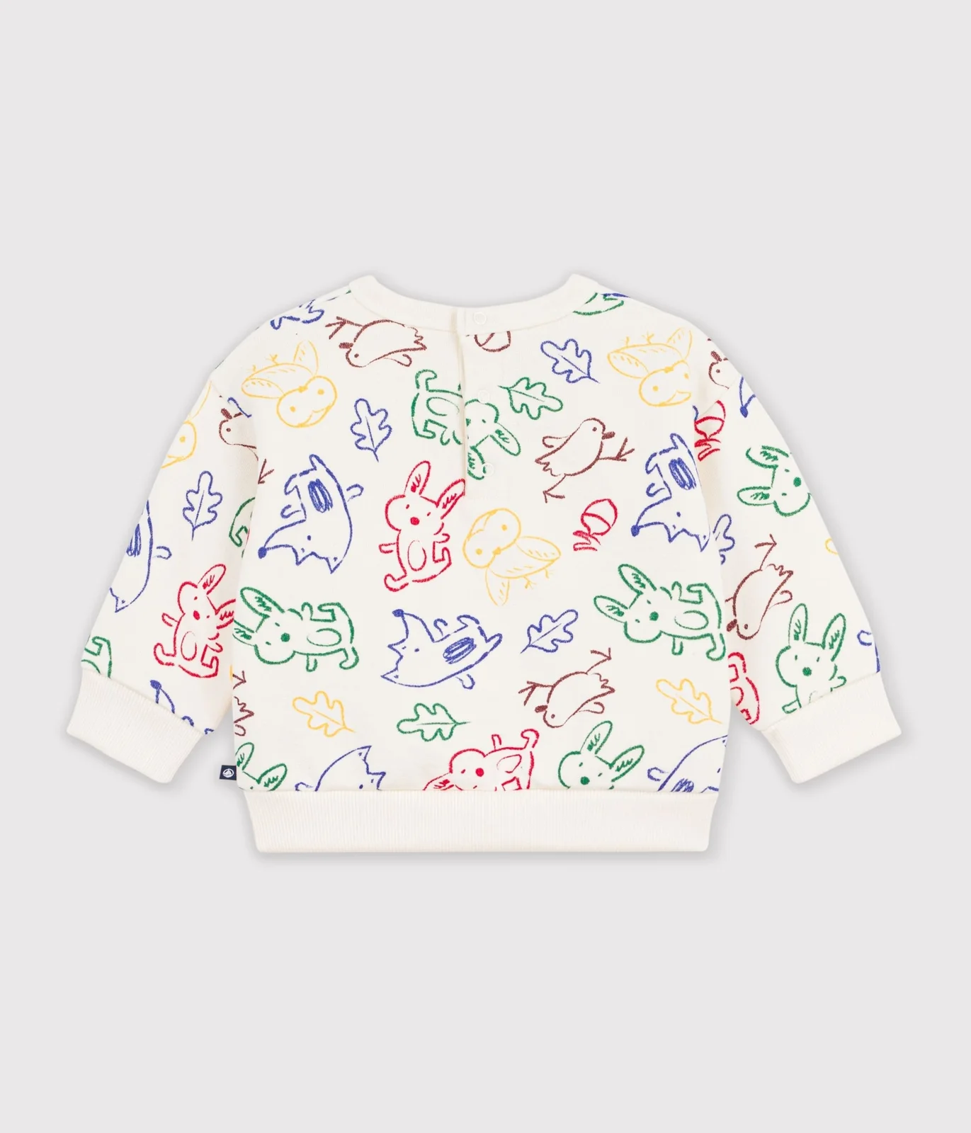 Babies' animal print cotton sweatshirt