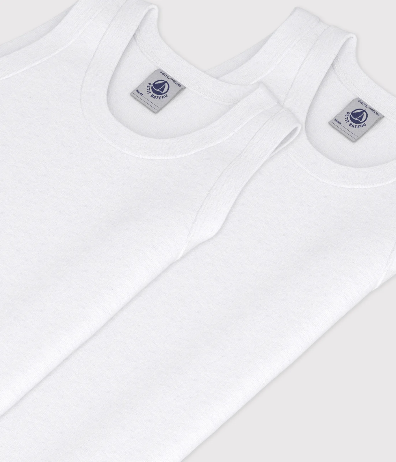 Pack of plain cotton tank tops for children