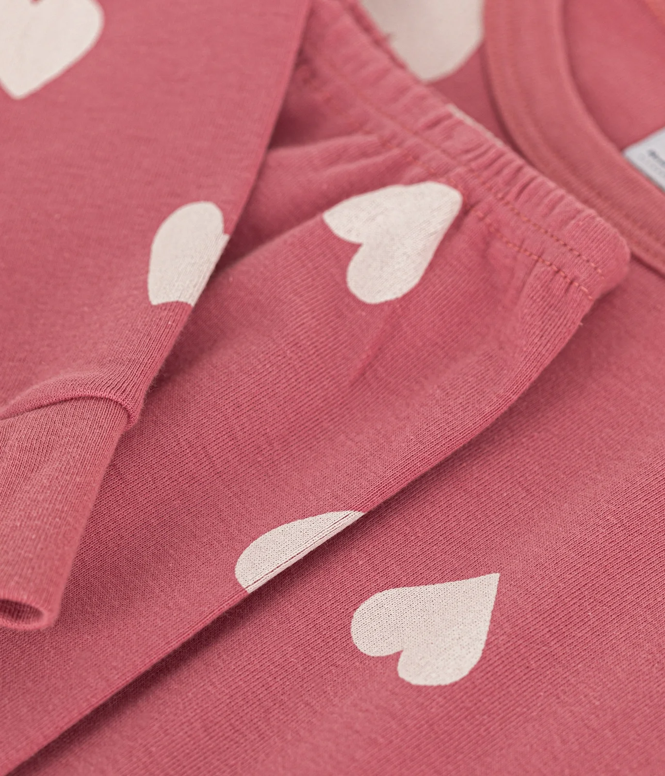 Children's heart print cotton pyjamas