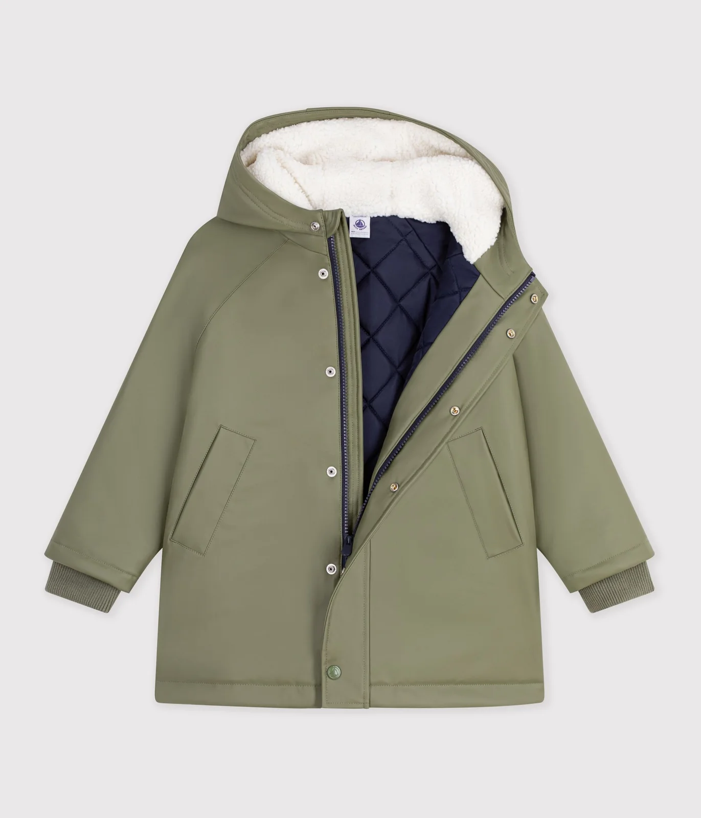 Children's plain winter raincoat