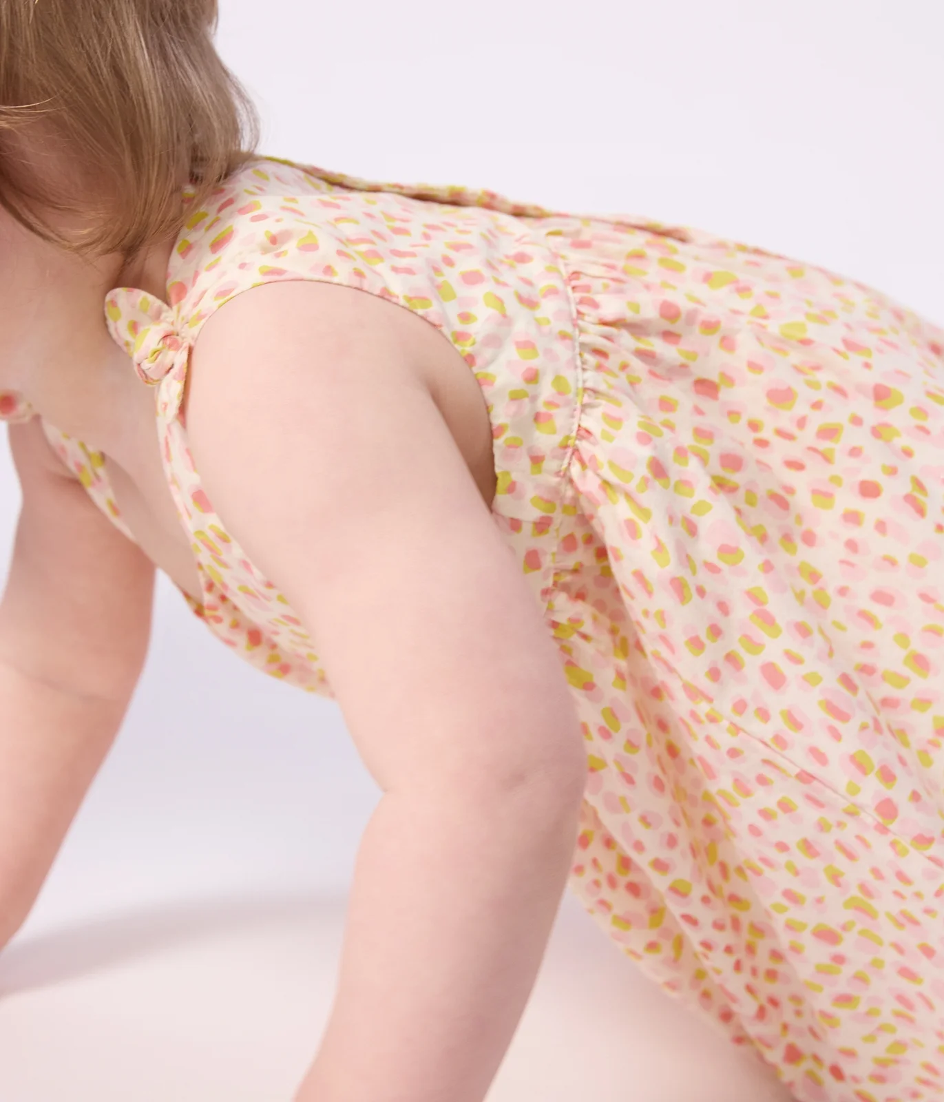Babies' sleeveless printed cotton dress
