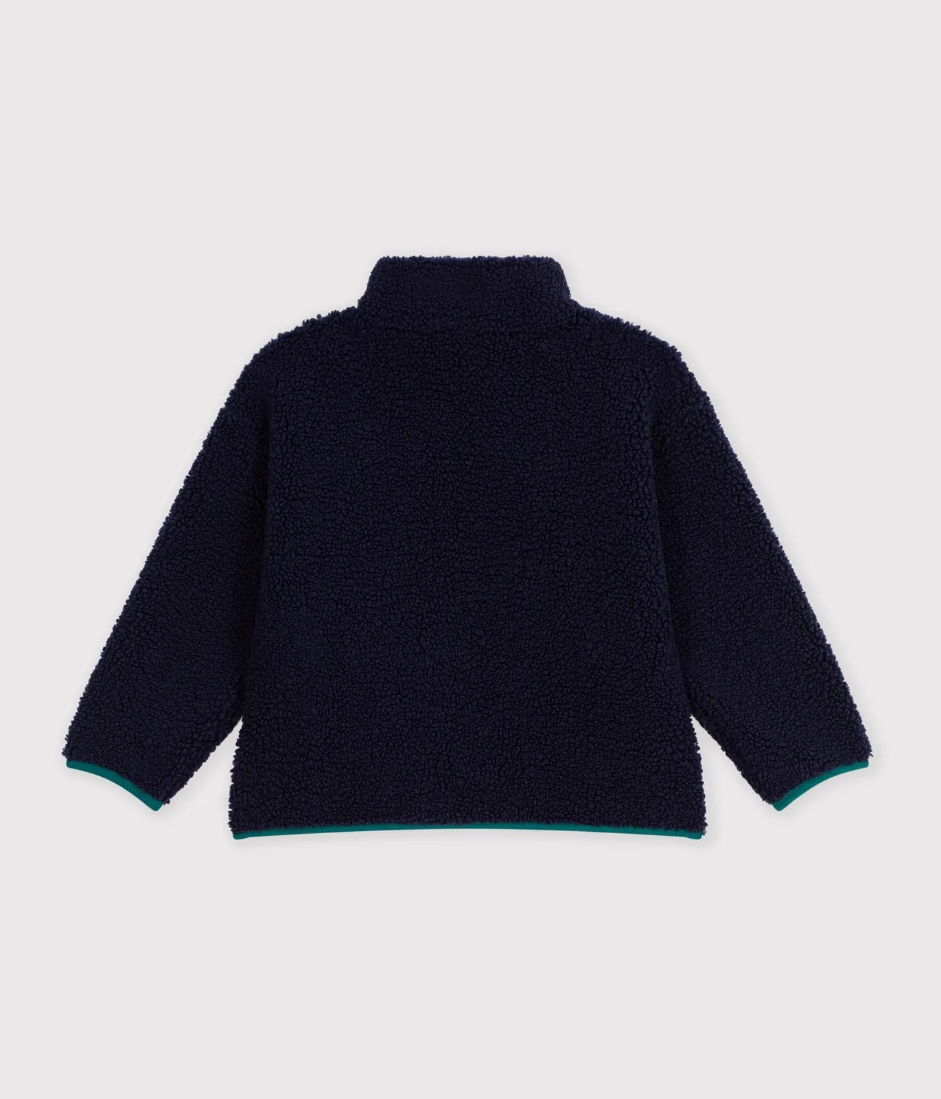 Children's jacket in plain colourblock sherpa