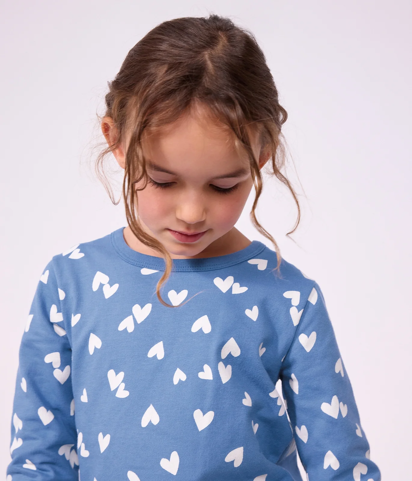 Children's fleece pyjamas with hearts
