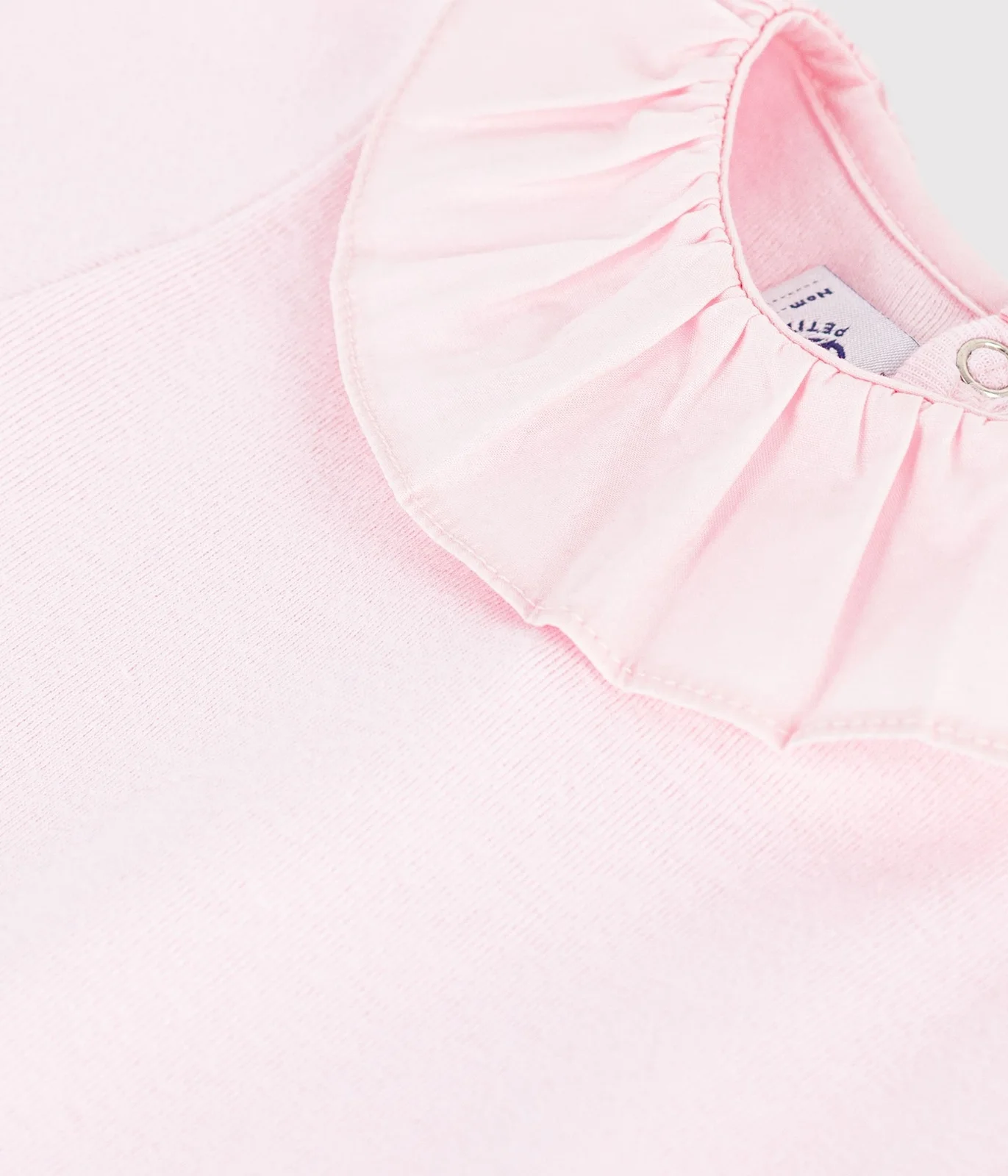 Babies' plain cotton body with a collar