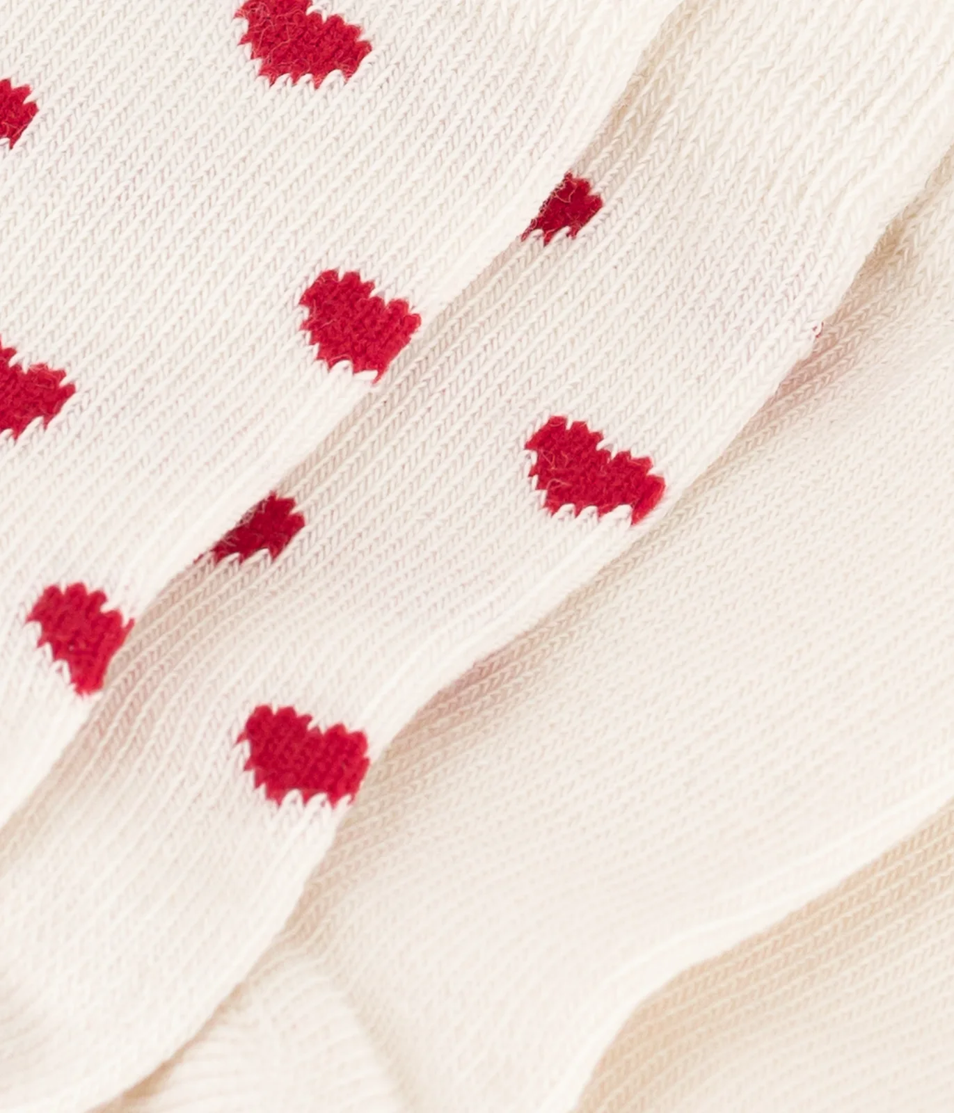 Pack of heart-print cotton baby socks