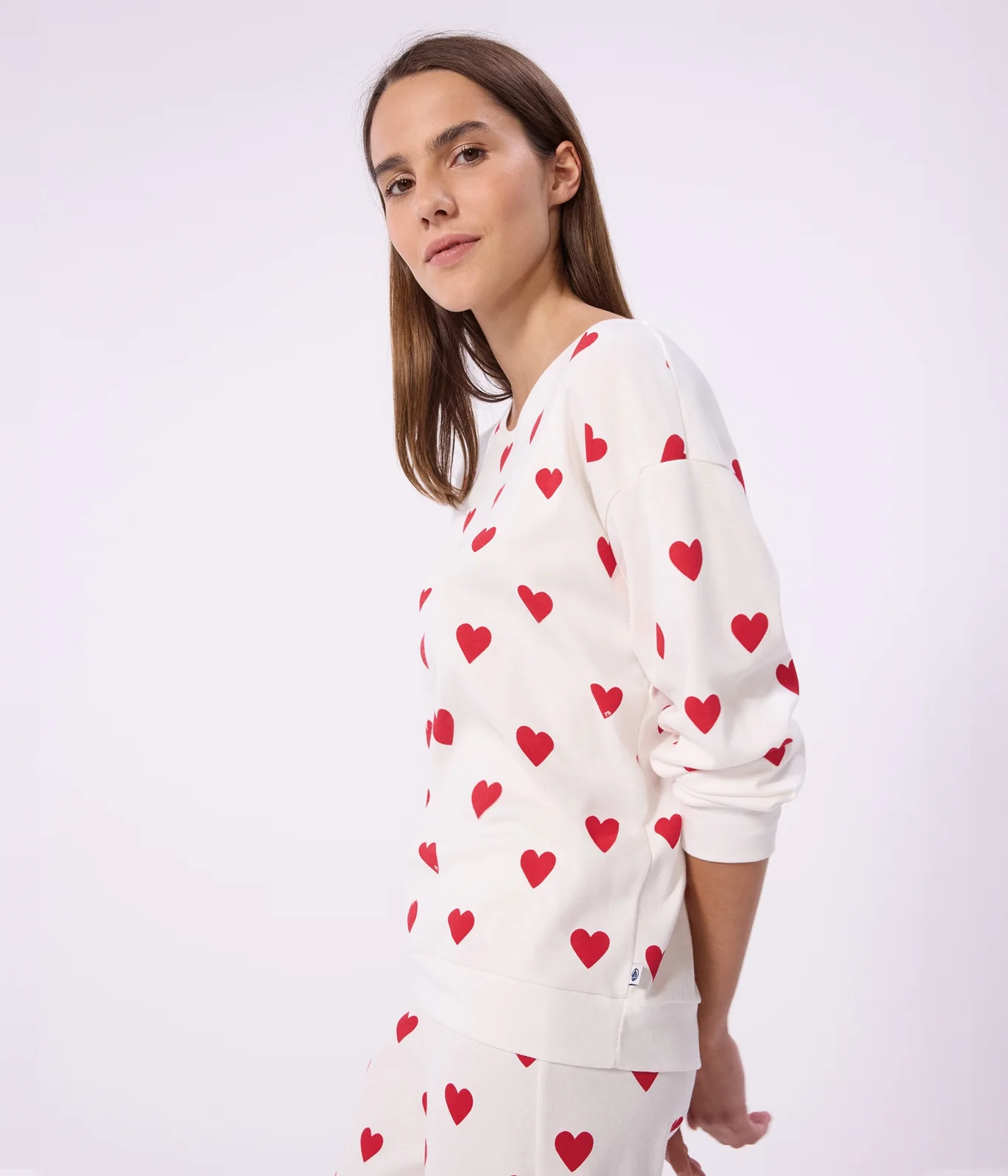 Women's heart print cotton pyjamas