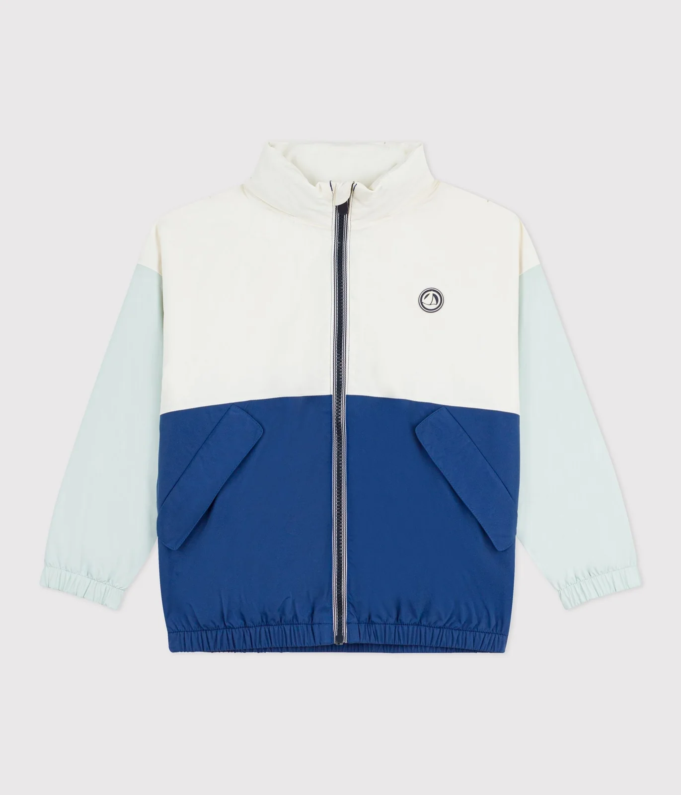 Children's windbreaker with a retractable hood
