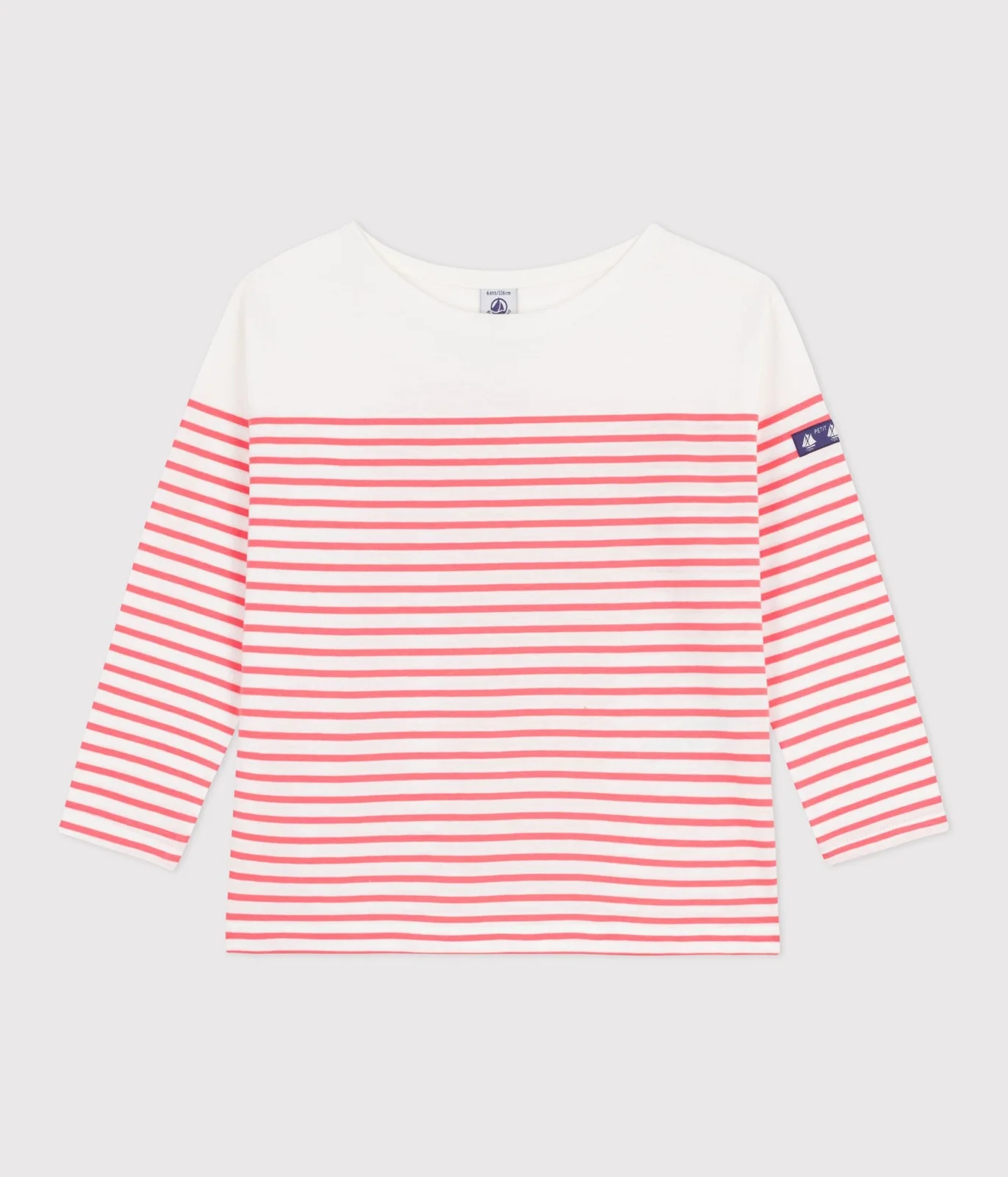 Children's stripy cotton Breton top