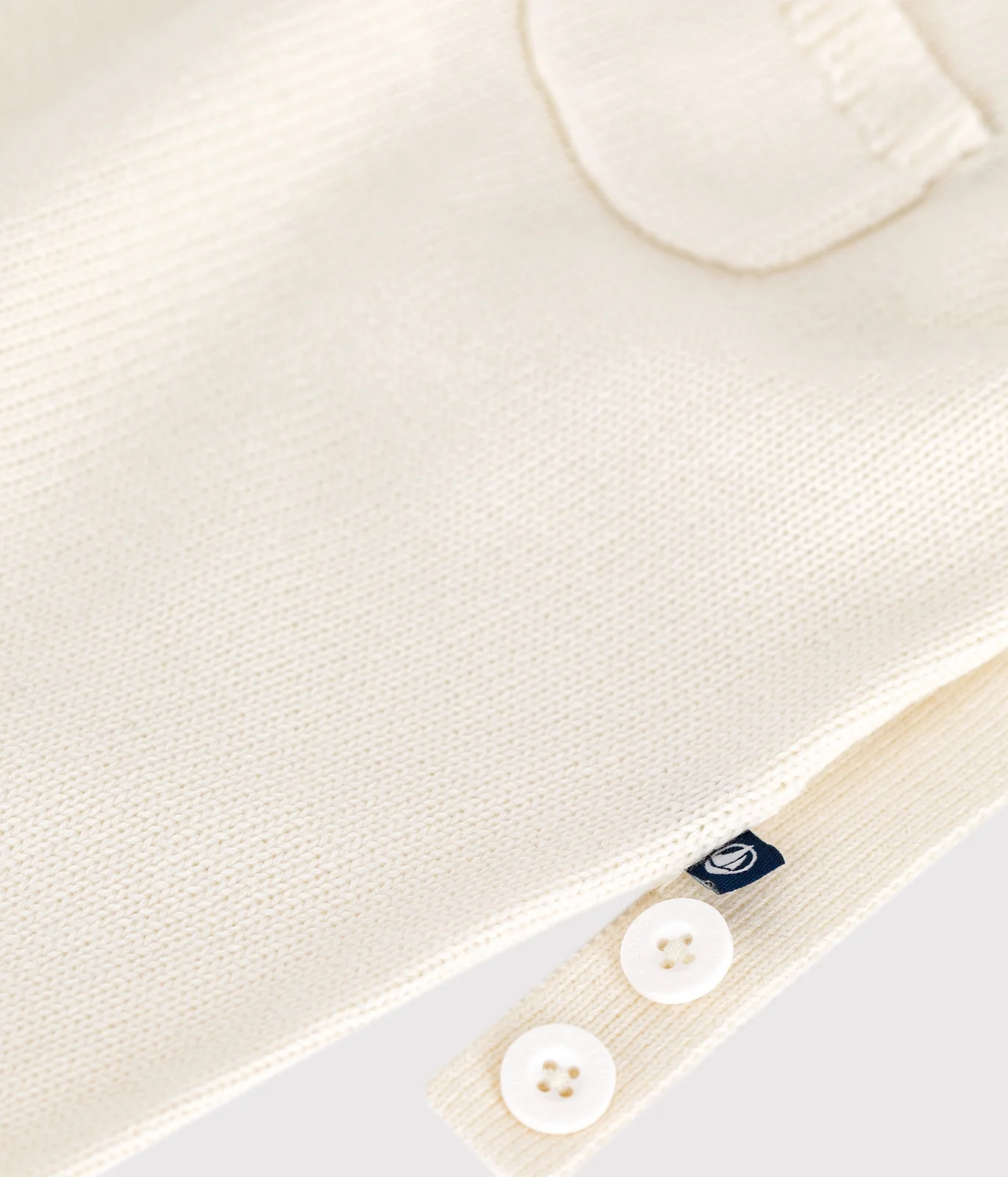 Babies' plain dungarees knitted in wool and cotton