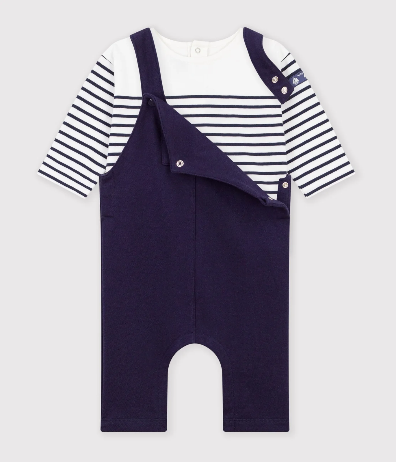 Babies' cotton gift set: T-shirt and dungarees