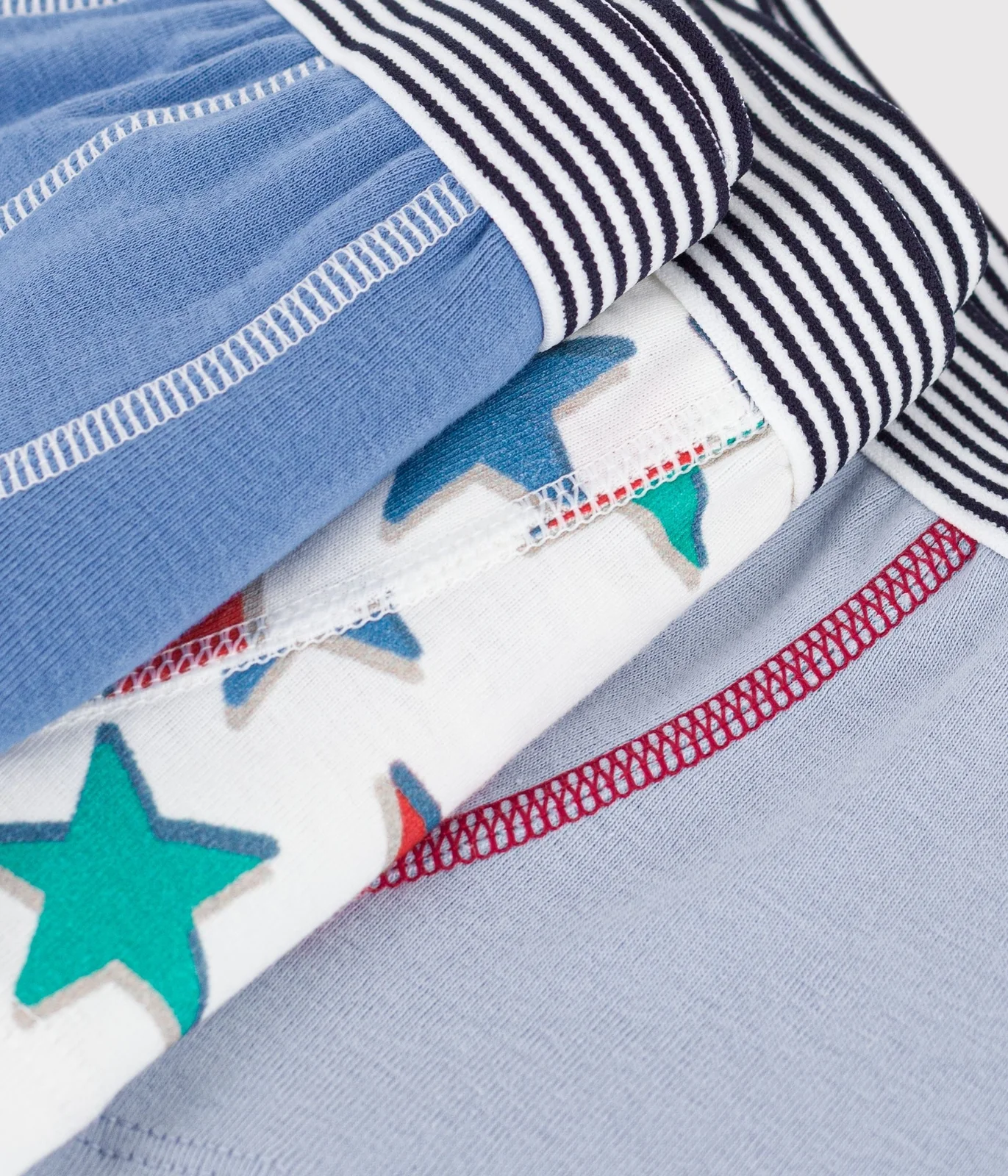 Pack of children's star-print cotton boxers