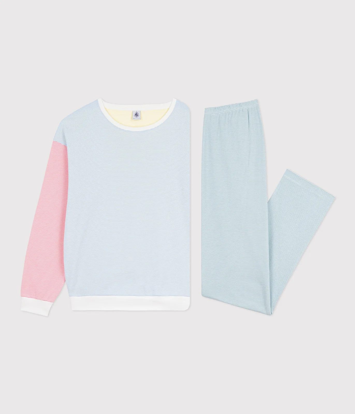 Women's stripy cotton pyjamas