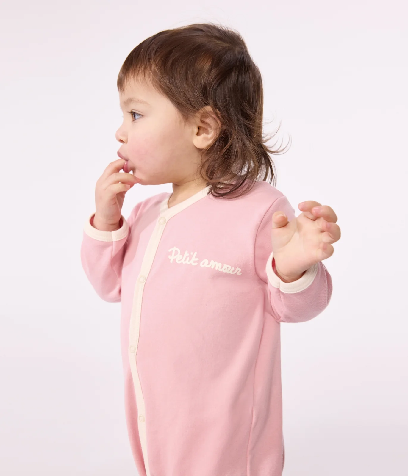 Babies' plain cotton pyjamas
