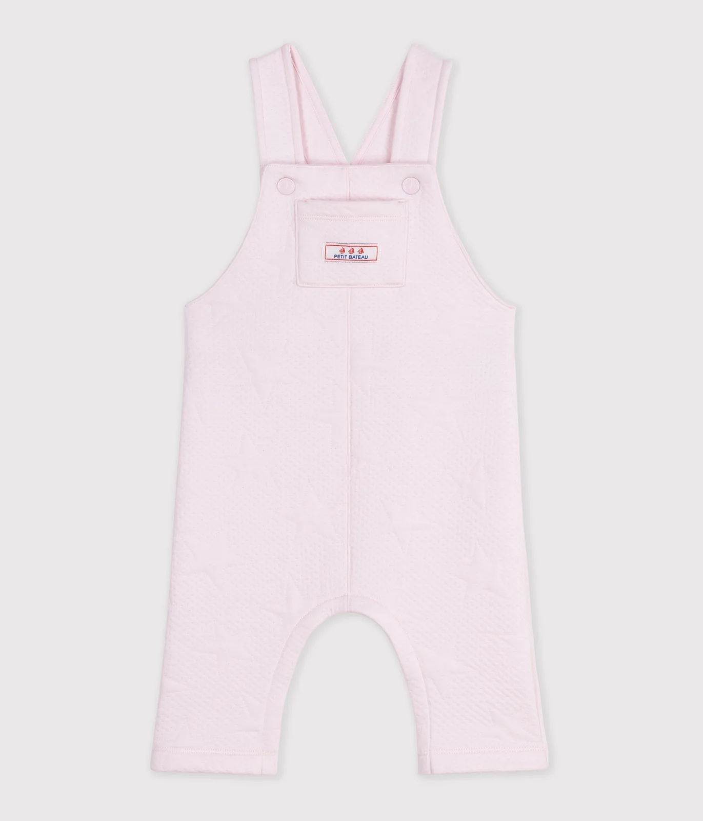 Babies' thick cotton dungarees with a star pattern