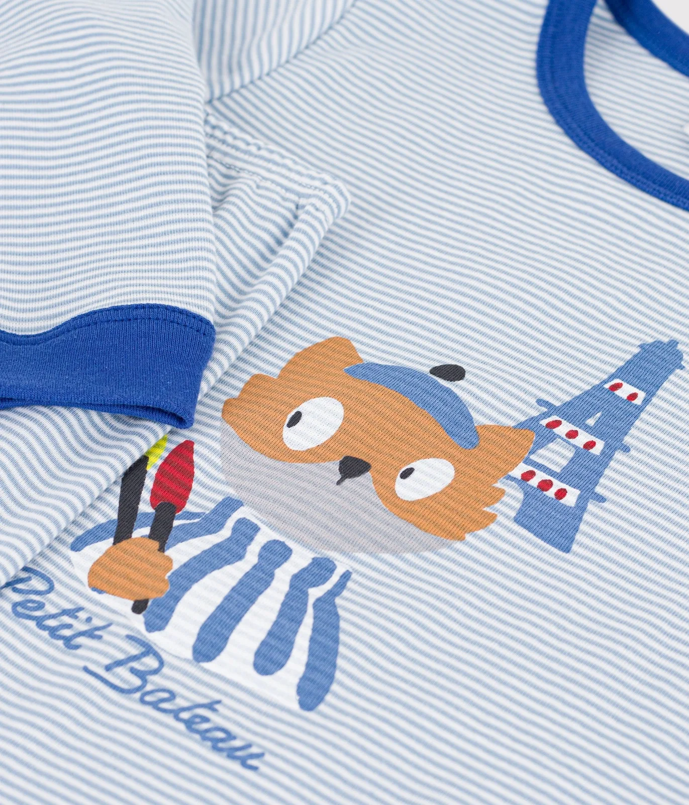 Children's stripy cotton pyjamas