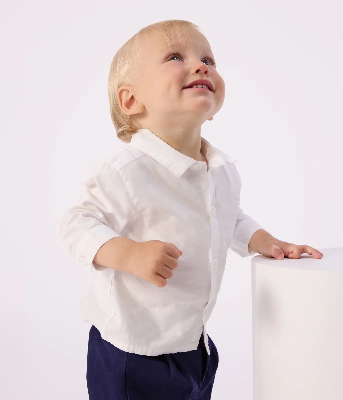 Babies' plain cotton shirt