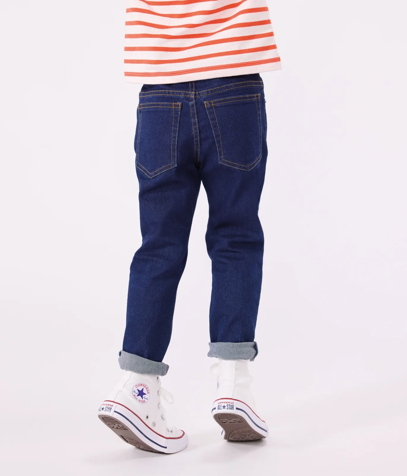 Girls' slim denim trousers