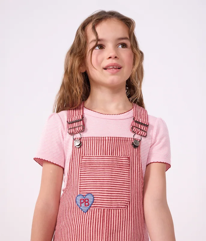 Children's short-sleeved stripy T-shirt