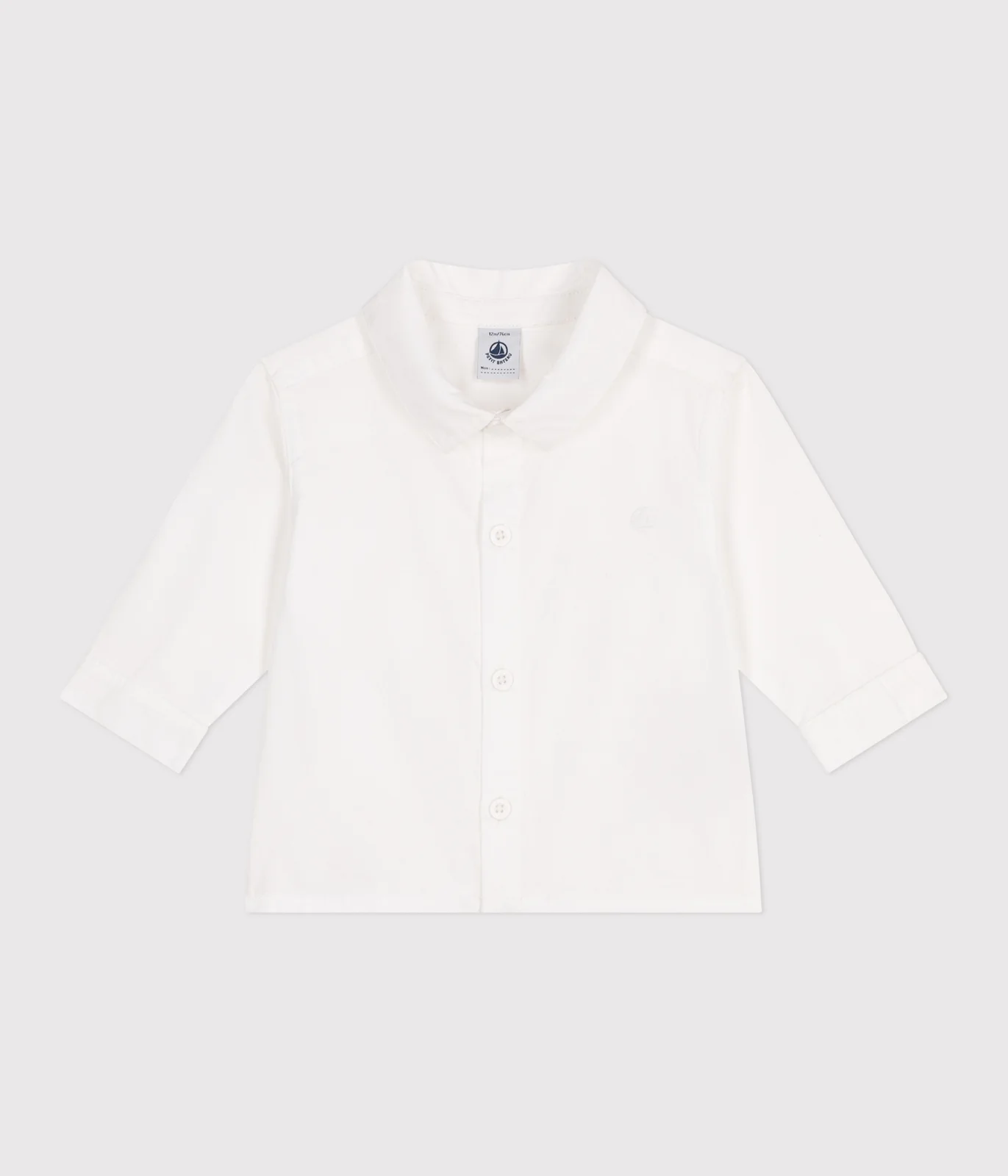 Babies' plain cotton shirt