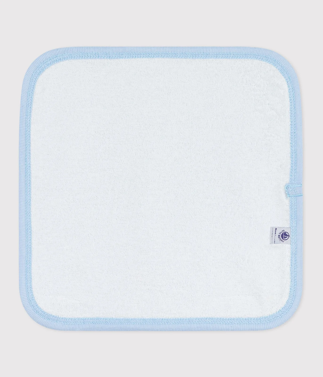 Whale print cotton and terry towelling baby wipe
