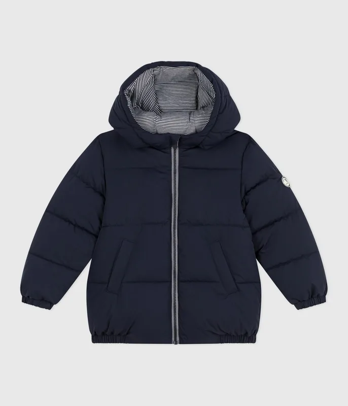 Puffer jacket children's Polyester puffer jacket with microfleece lining