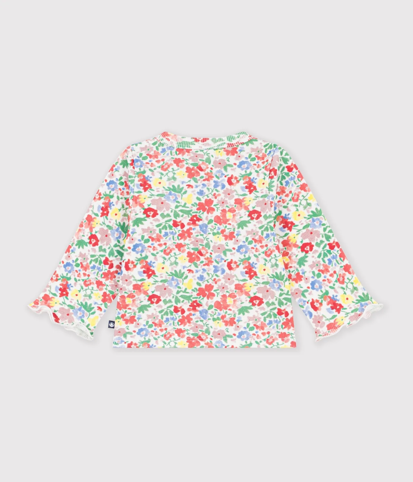 Babies' floral-print cotton cardigan