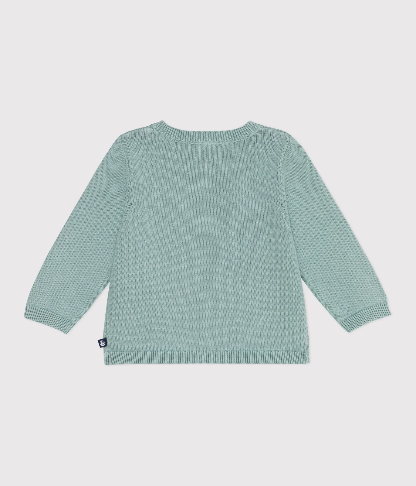 Babies' cotton cardigan in a decorative stitch