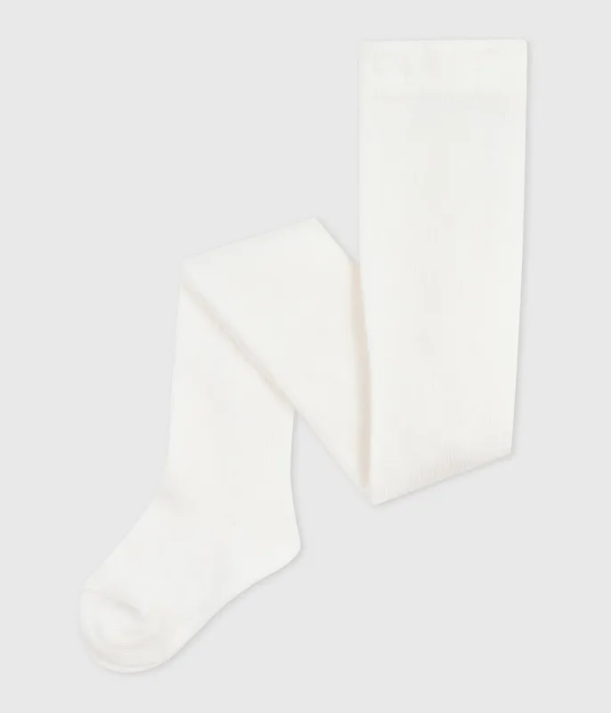 Solid cotton baby tights