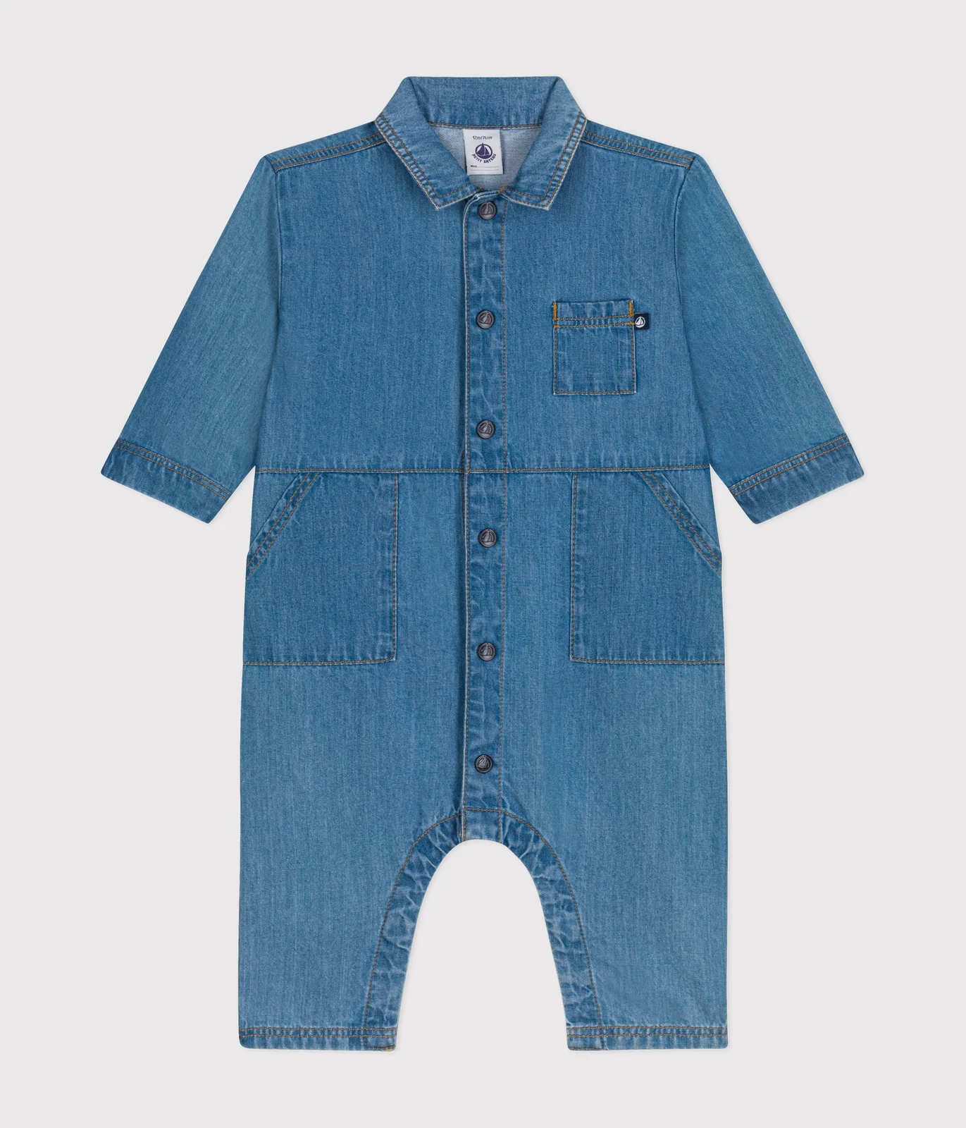 Babies' Long Denim Jumpsuit